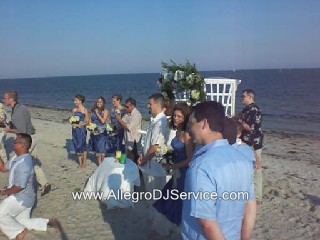 Beach Wedding West Dennis beach wedding ceremony.