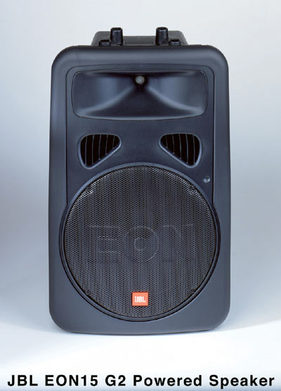 2 - 15 inch 2 way 400 watt Crown powered JBL speakers