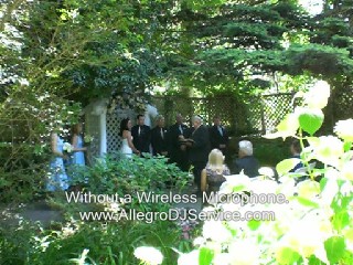 Example of wedding ceremony with no wireless microphone.