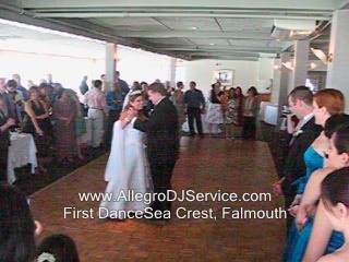 First dance at the Sea Crest Hotel, Falmouth MA.